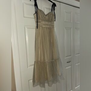 Flying Tomato Strapless Cream and Black Dress